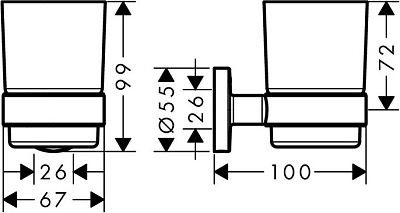 41718000 HG Logis Universal стакан с держателем 400_400_1440990