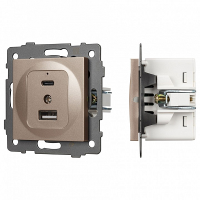 Механизм розетки 2хUSB type A и C Arlight SCT 049841 400_400_681361