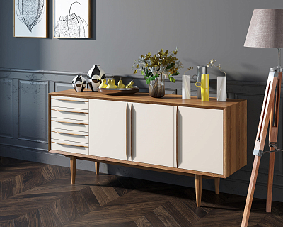 Комод "Bruni white" три дверки арт BR04WH 400_400_1934692