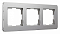 Рамка на 3 поста Werkel Platinum (алюминий) W0032606