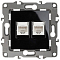Розетка двойная Ethernet RJ-45 без рамки Эра Эра 12 12-3108-06