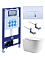 SET AQUATEK КЛАССИК cm-042 4в1 (рама AQUATEK INS-0000025 +крепление KKI-0000002 +кнопка KDI-0000042 +унитаз AQ1112-00 +тонкое сиденье с механиз)