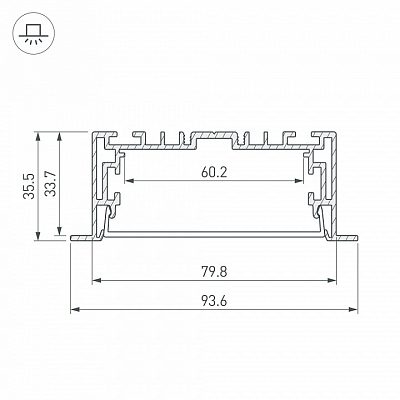 Короб встраиваемый Arlight S2-LINIA 021178(1) 400_400_2134886