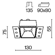 Встраиваемый светильник Technical DL051-01-GU10-SQ-WB 500_191_2438304