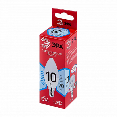 Лампа светодиодная Эра  E14 10Вт 4000K LED B35-10W-840-E14 R 400_400_2842267