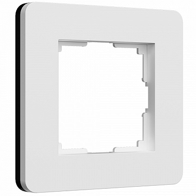 Рамка на 1 пост Werkel Split (белый/черный, soft-touch) W0013068 400_400_2131148