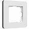 Рамка на 1 пост Werkel Split (белый/черный, soft-touch) W0013068