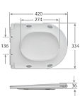 AQ4002-00 Сидение с крышкой (дюропласт) ROUND (для AQ4412, AQ4452), SoftClose, QuickRelease, белая 250_100_2412034