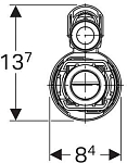282.303.21.2 Запасной сливной клапан Typ290, двойной смыв 250_100_1439298