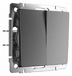 Выключатель двухклавишный без рамки Werkel графит матовый W1120064 250_100_Array
