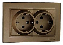 Розетка двойная с заземлением Mono Electric Despina 102-232304-120 250_100_Array