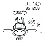 Встраиваемый светильник Technical DL057-7W4K-B 250_100_813800