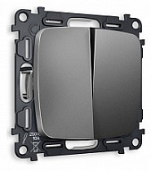Выключатель проходной двухклавишный без рамки Ambrella Volt OMEGA MO653020 500_191_2307392