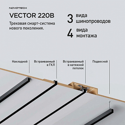 Трек встраиваемый Novotech VECTOR 220V 135305 400_400_2685927