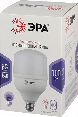 Лампа светодиодная Эра Стандарт E27/E40 100Вт 6500K LED POWER T160-100W-6500-E27/E40 400_400_2475893