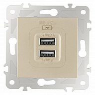 Розетка USB, без рамки Arte Milano am-203 203.46-1.shampan 500_191_2302557