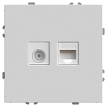 ТВ-розетка и розетка Ethernet RJ-45 без рамки Stekker Эмили 49872 250_100_2160030
