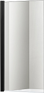 AQ DEL SBA 08015BL Шторка на ванну, одноэлементная, поворотная 800X1500 профиль черный, стекло прозрачное 500_191_3224840
