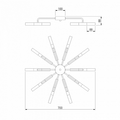 Потолочная люстра Bogate's Bastone 347 Smart 400_400_1883592