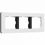 Рамка на 3 поста Werkel Split (белый/черный, soft-touch) W0033068 250_100_2131187
