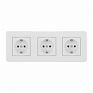Розетка с заземлением и со шторкой Arte Milano SET16-3 SET16-3-40-1x3 white 500_191_2306074