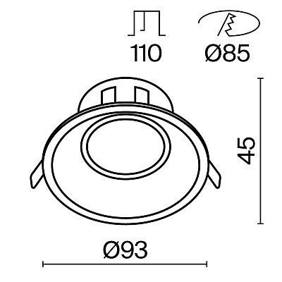 Встраиваемый светильник Technical DL028-2-01B 400_400_2438194