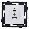 Розетка 2хUSB type A и C без рамки Kollinger  REA-037WH 100_100_3123523