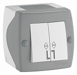 Выключатель проходной двухклавишный Mono Electric Octans IP20 104-020001-111 250_100_2162661