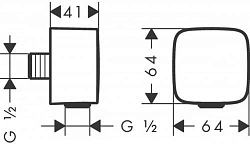 26457140 HG Fixfit шланговое подсоединение шлиф,бронза 250_100_1438509
