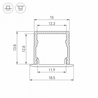 Профиль накладной Arlight SL-MINI 061608 400_400_2785749