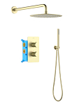 AQ1376BG ЕВРОПА Set 3 в 1 душевой комплект 2 режима, шлиф. золото 250_100_Array