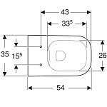500.208.01.1 Smyle Square Унитаз подвесной безободковый Rimfree, глубина 54 см 250_100_2406469