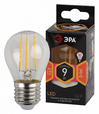 Лампа светодиодная Эра F-LED E27 9Вт 2700K Б0047023 400_400_2219203