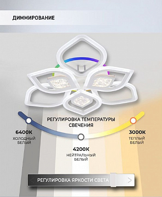 Потолочная люстра Seven Fires Dzhena SF5050/10C-WT-RGB 400_400_2050658