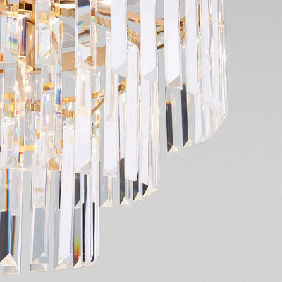 Подвесная люстра Eurosvet Elegante 10130/8 золото/прозрачный хрусталь Strotskis 400_400_1811858