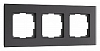 Рамка на 3 поста Werkel Senso (черный, стекло soft-touch) W0033108 100_100_2297091