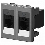 Розетка двойная Ethernet RJ-45 без рамки Elbi Eleсtriс Moda Vox 611-041032-248 500_191_2308706