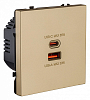 Розетка 2хUSB type A и C без рамки Kollinger Eclipse EC-024GD 100_100_3118751