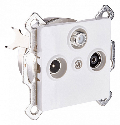 ТВ-розетка и SAT-розетка оконечная без рамки Kollinger  REA-036WH 400_400_3123501