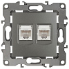 Розетка двойная Ethernet RJ-45 без рамки Эра Эра 12 12-3108-12 100_100_2394080