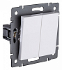 Выключатель проходной двухклавишный без рамки Kollinger  REA-S-009WH 100_100_3124058