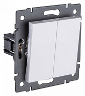 Выключатель двухклавишный без рамки Kollinger  REA-S-011WH 500_191_3240256