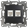 Розетка двойная Ethernet RJ-45 без рамки Эра Эра 12 12-3108-05 100_100_2393697