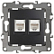 Розетка двойная Ethernet RJ-45 без рамки Эра Эра 12 12-3108-05
