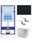 Set AQUATEK КЛАССИК cm (рама AQUATEK Standard INS-0000012 с звукоиз.прокладкой+крепеж KKI-0000002+кнопкаKDI-0000025+унитаз КЛАССИК AQ1112-00 с крышкой 250_100_Array
