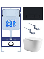 Set AQUATEK КЛАССИК cm (рама AQUATEK Standard INS-0000012 с звукоиз.прокладкой+крепеж KKI-0000002+кнопкаKDI-0000025+унитаз КЛАССИК AQ1112-00 с крышкой 500_191_3232696