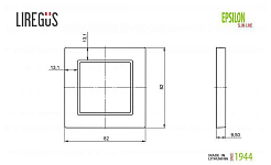 Рамка на 1 пост LIREGUS EPSILON 28-116 250_100_2219665