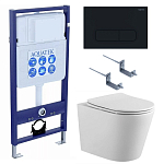 SET AQUATEK ВЕГА cmp-017 (рама AQUATEK Standard INS-0000012 с клавишей KDI-0000017 и крепежом KKI-0000002+унитаз ВЕГА AQ1904-00 с тонким сиденьем sc 250_100_Array