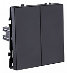 Выключатель двухклавишный без рамки Kollinger Eclipse EC-025BK 250_100_3106486