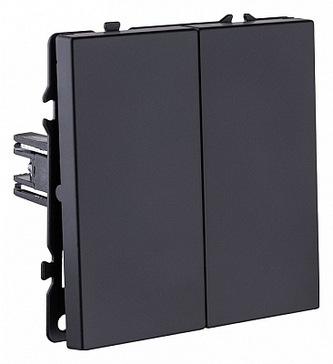Выключатель двухклавишный без рамки Kollinger Eclipse EC-025BK 400_400_3106486